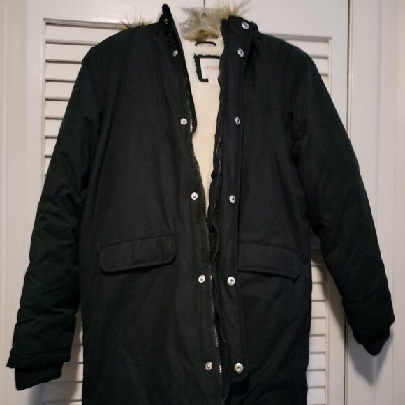 Girls 14/16 black parka - Picture 1 of 6